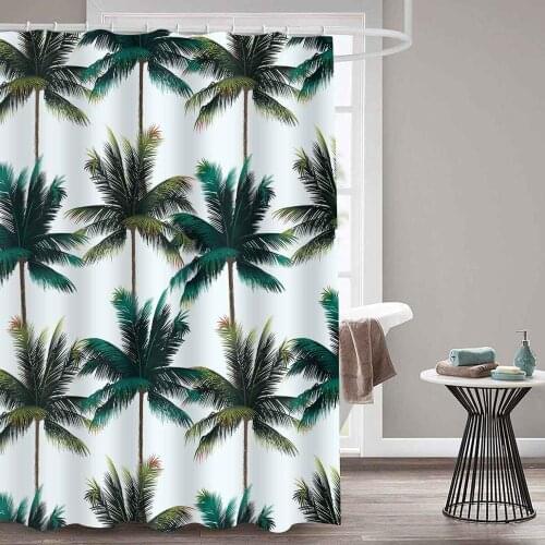 Printing Waterproof Shower Curtain Bathroom Animal coconut tree Flower Floral Board Bathtub Curtains Polyester Fabric Curtain