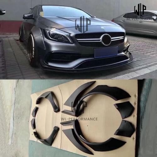 W176 High Quality FRP Unpainted Wide Car Body Kit Car Wheel Eyebrows For Mercedes-Benz A Class A250 A260 A45 2013-UP