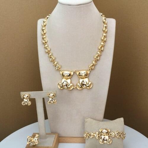 Yuminglai Bear Jewelry Hugs and Kisses Jewelry XOXO Jewelry for Women FHK10422