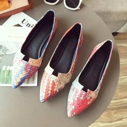 Women Shoes Fashion New Shallow Point Flats Shoes Casual Ladies Shoes Zapatos Mujer 2021 Sapato Feminino Plus Size 46