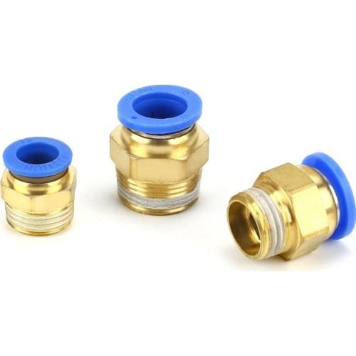 10mm Tube To M8 M10 M12 M14 M16 M20 Male Thread Straight One Touch Air Pneumatic Push In Pipe Fitting Quick Connector