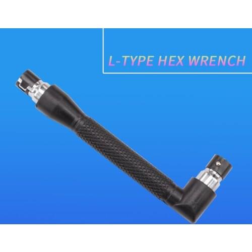 1p Mini Wrench Spanner L-Shaped Double Head 1/4 Socket Wrench Spanner Screwdriver Home DIY Hand Tool Workshop Auto Parts Wrench