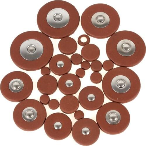 28pcs/lot Orange Professional Sheep Leather Pads for Soprano Saxophone