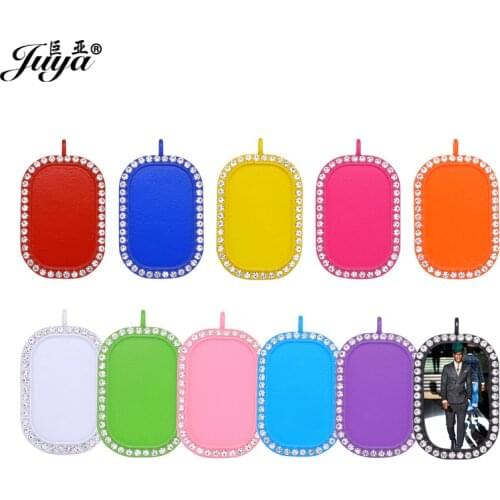 50PCS Colored Cabochon Pendant Base 24x18mm Metal Blank Tray Zircon Bezel Charm DIY Jewelry Making Necklace Accessories Supplies