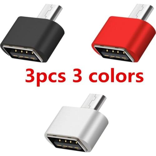 3PCS Mini OTG Cable USB OTG Adapter Micro USB to USB Converter for Android Tablet PC