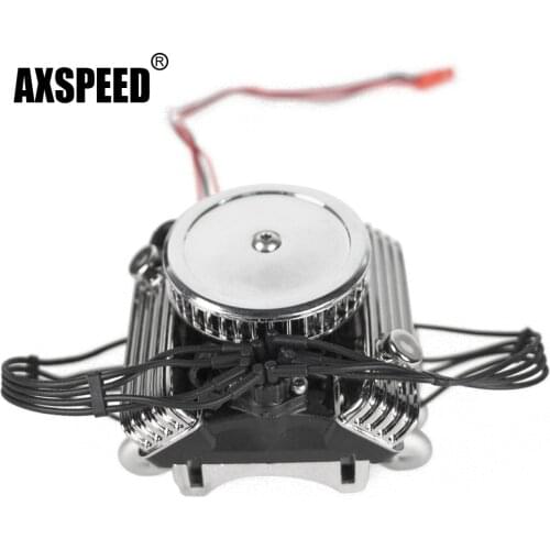 AXSPEED Classic V8 F82 Fan Motor Simulated Radiator for TRX4 SCX10 D90 VS4 1/10 RC Crawler Car