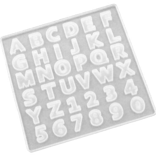 Resin Mold Set Kit Alphabet Number Silicone Molds For Jewelry Keychain Making DIY Sugar Cake Craft For DIY Beginners DIY Tool