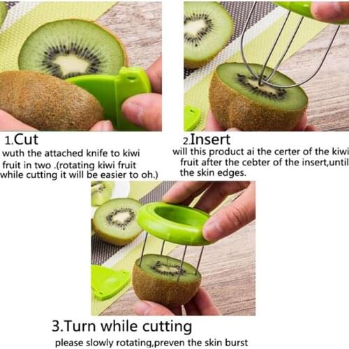 Hot Sale Mini Fruit Kiwi Cutter Peeler Slicer Kitchen Gadgets Tools Kiwi peeling tools For Pitaya Green