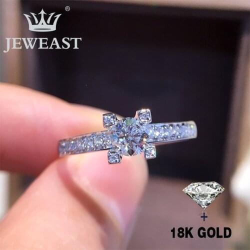 Natural Diamond 18K Gold Pure Gold Ring Beautiful Gemstone Ring Good Upscale Trendy Classic Party Fine Jewelry Hot Sell New 2020