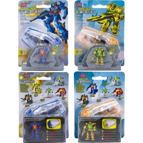 Mega Bloks Construx Plasma Tech Robot Roy-U Quantic Building Blocks Glow Figure Set Construction Toys Collectors Edition Gift