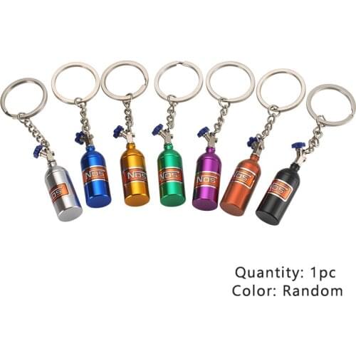 Nitrous Oxide Bottle Key Chain Aluminum Alloy Decoration Pendant Keyring Storag Box Key Chain Auto Car Interior Accessories