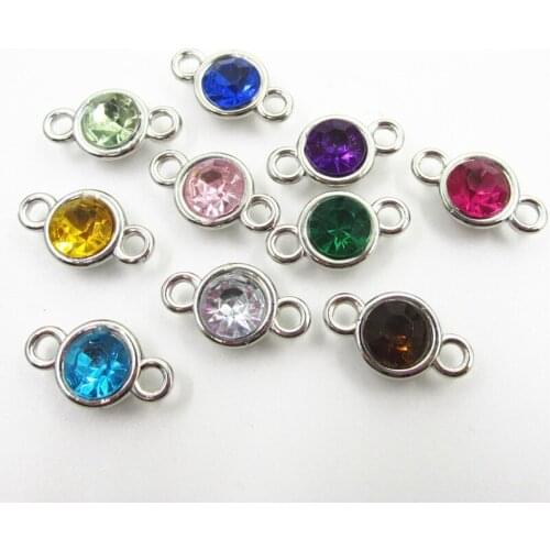 Hot selling 100pcs/lot Mix random color crystal dangle charms CCB hanging charms for bracelet Bangles diy jewelry
