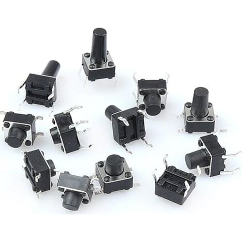 Micro Switch Momentary Black 4Pin Car Remote Control Touch Switches Buttons Touch Keys Keyboard