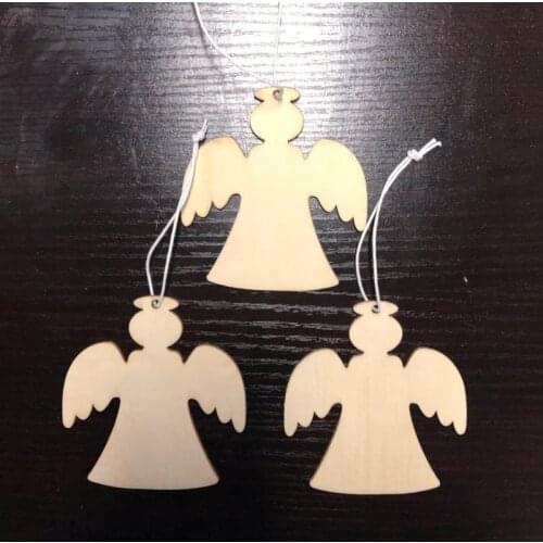 Cartoon Angle Laser Die Cutting Wooden Veneer Engrave Wood Shape Decoration Pendant DIY Crafts Household Supplies