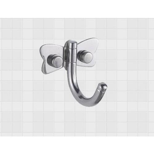 1PC stainless steel wall hook / Wall-Mounted Bathroom Towel hanging Holders Robe Hooks metal coat hook for home decor KH 2034