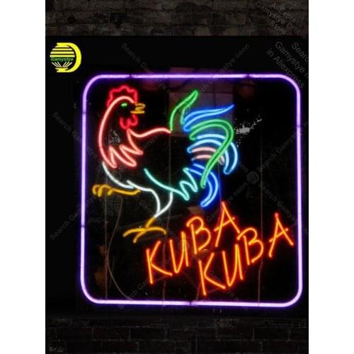 Neon sign For Kuba Cock Neon Bulb sign rooster display Iconic Beer bar Warehouse Sign Professional Neon Signs For Home Sailing