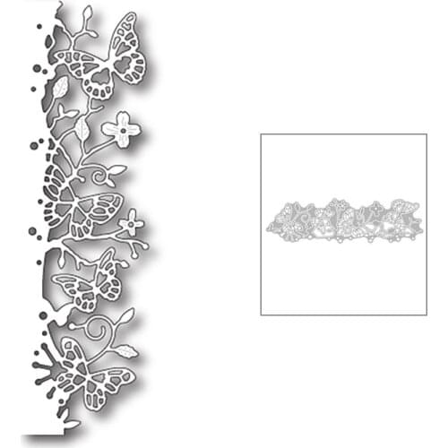 2020 New Edge Metal Cutting Dies For DIY Cut Paper Craft Making Butterfly and Flower Lace Decoration Card Scrapbooking No Stamps