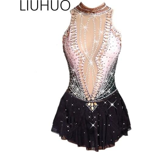 Hot-sale Ice Skating Dress peromance wear wholesale Quality diamonds jelewsy skating dress Ice skating dance forCompetition
