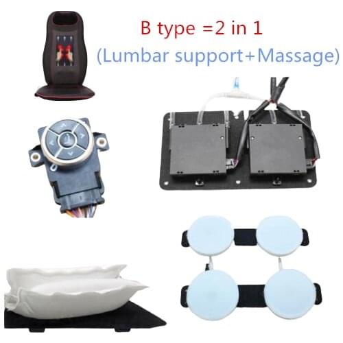 Lumbar support pillow airbag cushion back massage support for car chair with airbag lumbar 4 plate pillow seat lumbar support