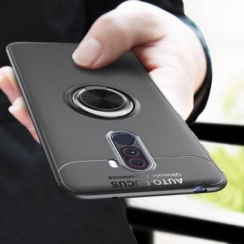 Shockproof Case For Pocophone F1 Case Finger Ring Magnet Matte tpu Silicone Cover For Xiaomi PocoPhone F1 case pocophon Poco F1