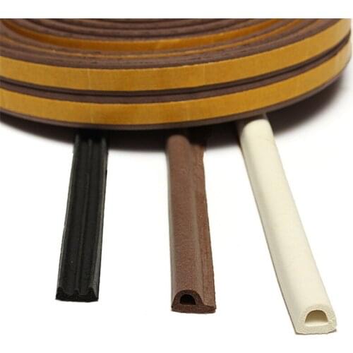 5M D/E/P Type Self Adhesive Seal Strips Foam Draught Excluder Self Adhesive Window Door Seal Strip For Hardware Tools