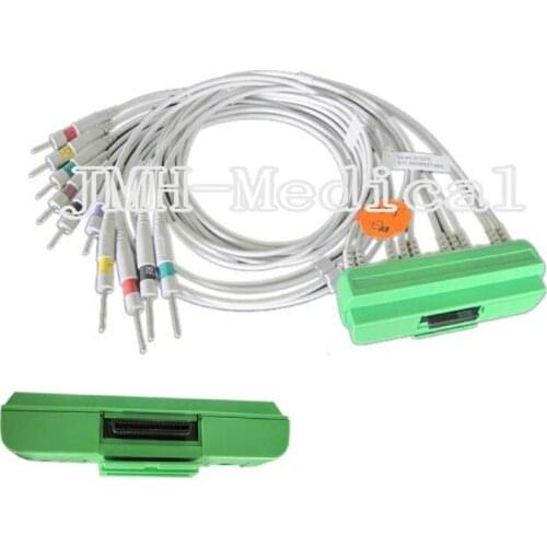 Compatible for Nihon Kohden ECG-9320/9522P, BR-912D 10-lead ECG/EKG cable ,IEC.Din 3.0 leadwire