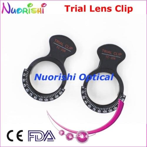 TC206 Optometry Optical Ophthalmic Trial Lens Clip Halberg Clips Frame By Black Hard Plastic Case Packed Free Shipping