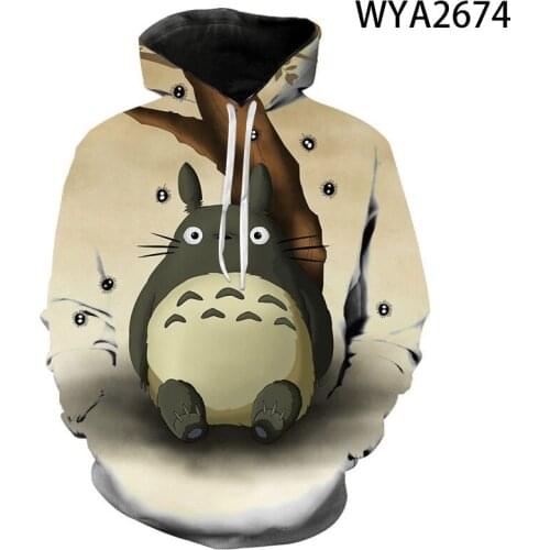 Totoro 3D Printed Hoodies Men Women Children Cool Sweatshirts Fashion Pullover Long Sleeve Boy Girl Kids Streetwear Tops