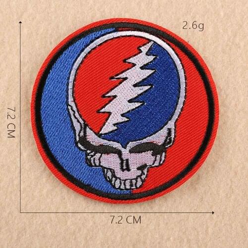 Brain Greatful Dead Iron On Embroidered Clothes Patches For Clothing Wholesale
