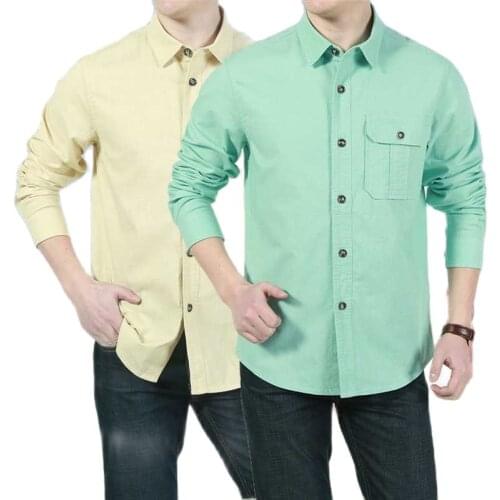 High Quality Military Cotton Long Sleeve Shirt Fashions Mens Dress Shirts Big Size Blouses Army Shirts Male Clothing