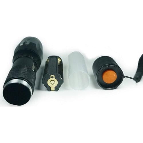 High-Quality Super Bright XML-T6 LED Flashlight 5 Modes 2000 Lumens Zoomable Torch With 18650 Case+AAA Battery Holder