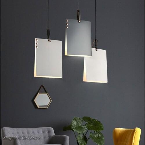 Noridc Design Iron Led Pendant Lights Modern Living Room Kitchen Book Hanging Lamp Luminaire Home Decor Industrial Light Fixture