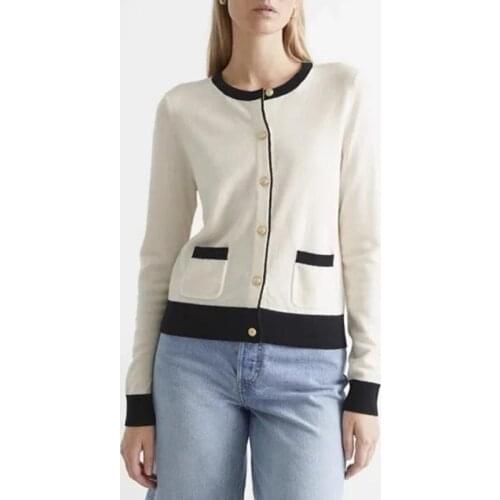 Women O-Neck Knitted Sweater Cardigan Ladies 2021 Autumn Winter Single-Breasted Long Sleeve Knitwear Outwear Tops With Pockets