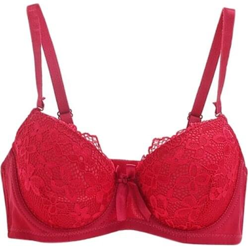 Women Sexy Lingerie Lace Seamless Plus Size Breathable Thin Women Underwear Crop Top Corset Adjustable Push Up Bra Hot Sale
