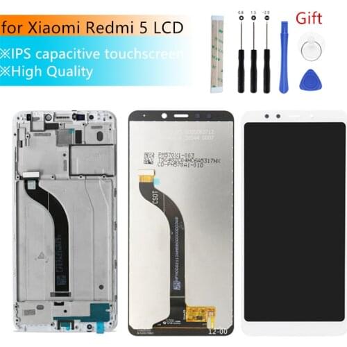 For Xiaomi Redmi 5 LCD Display Touch Screen replacement + Frame Digitizer Assembly for Xiaomi Redmi 5 LCD Display Repair Parts