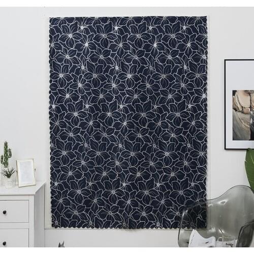 1PC New Fashion Shiny Flowers Children Cloth Curtains For Kids Boy Girl Bedroom Living Room Solid Color Blackout Drape 5 Color