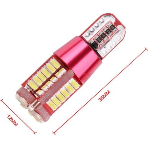 100pcs T10 LED 168 192 W5W 57 SMD 3014 LED Car Marker Light Parking Lamp 57smd Motor Wedge Bulb White Red Yellow Ice Blue