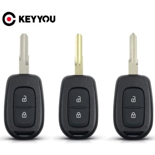 KEYYOU 2 Button For Renault Sandero Dacia Logan Lodgy Dokker Duster 2016 3 Different Uncut Blade Replacement Car Key Cover Case