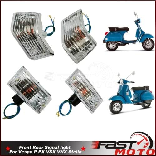 2 Pairs Motorcycle Front Rear Turn Signal Light Indicator Daytime Running Lamp For Vespa P PX VSX VNX Stella Motorbike Blinker