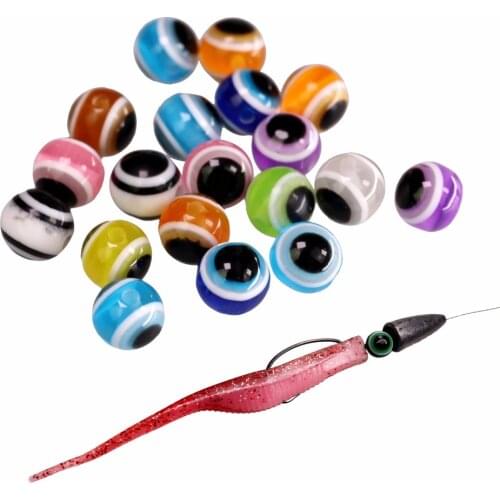 200pcs/lot Fish Eye Fishing Beads 6mm 8mm 10mm Mixed Color Carolina Rigs Taxes Rigs Fishing Beads DIY Kit Bass Fishing Tackle