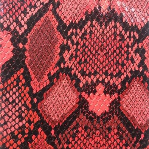 2019 new trend synthetic PU imitate Python faux snake leather material