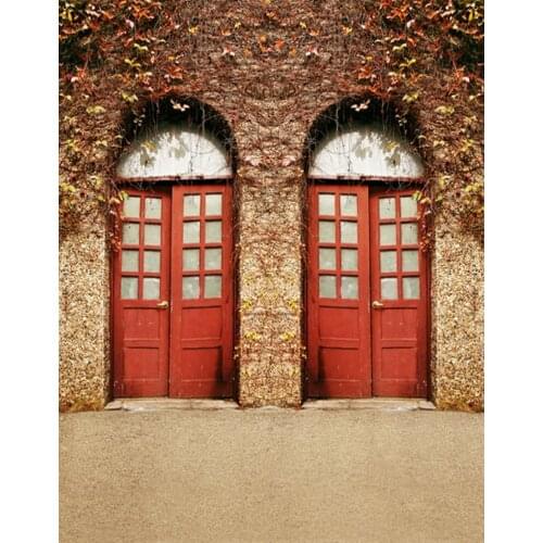 5x7ft House Red Door Photography Backdrops Photo Props Studio Background