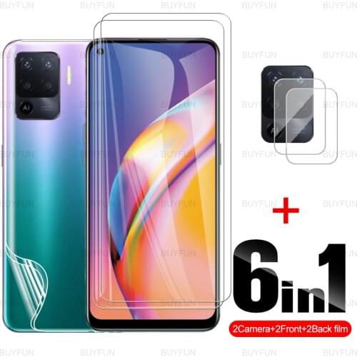 6-in-1 lens film for Oppo Reno 5 Lite 6.43 inch HD front tempered glass+back hydrogel film for oppo appo reno5 5G reno5lite film