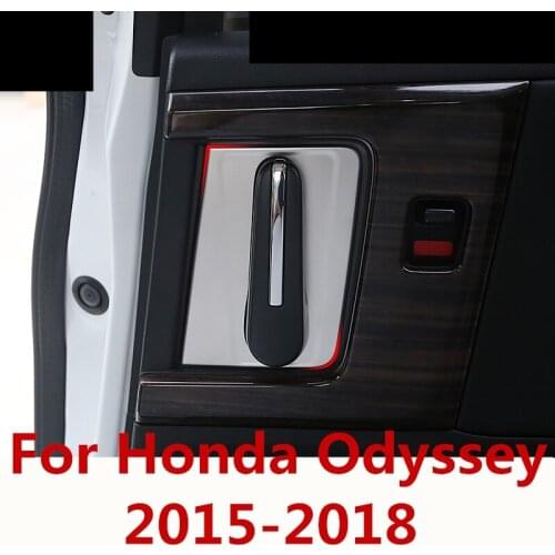 For Honda Odyssey 2015-2018 Middle door car auto cover styling ABS matt silver interior door cup bowl cap accessories trim