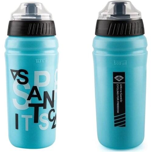 Santic Water Bottle Bicycle MTB Bike Water Cup Impact Resistance Heat-proof Plastic Squeeze Water Spray Safe 500ML