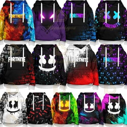 Fortnite Kids Hoodies Game 3D Printed Sweatshirt Long Sleeve Clothes for Teens Boys Girls 3-14Years Child Pullover Hoody Costume