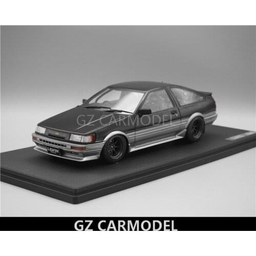 IG 1:18 Toyota Corolla Levin AE86 3-Door GT Apex Black/Silve Collector Edition Metal Diecast Model Toy