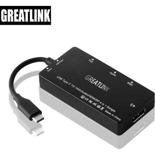 USB C Cable To Displaypor 1.2 HDMI 4K VGA Converter Type C DP 3.5 mm Audio Cable HDMI Splitter Thunderbolt 3 HUB Dock Adapter