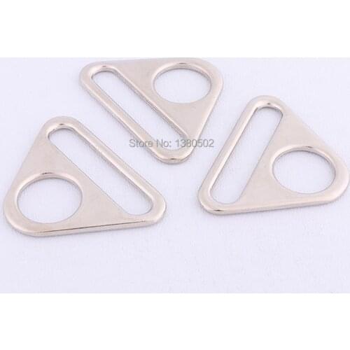 10pcs/Lot 38mm 1.5" Metal Adjuster Triangles Swivel Clip Dee Ring Buckle For Bag Handbag