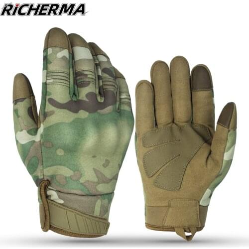 Hand Protective Motorcycle Gloves Men Women Full Finger Camo Military Gloves Winter Summer Racing Motocross Pitbike Shooting